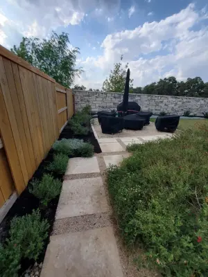 Landscape Design Implementation — Stone & Concrete Installation project by BioScapes LLC