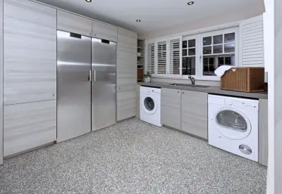 Laundry Space Flooring — Stone & Concrete Installation project by RTP Concrete Coatings