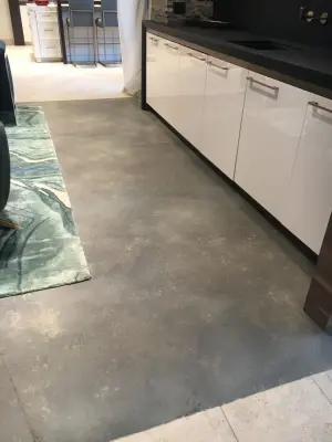 Lincolnwood Construction and Renovation Showroom — Stone & Concrete Installation project by Vera Decorative Concrete
