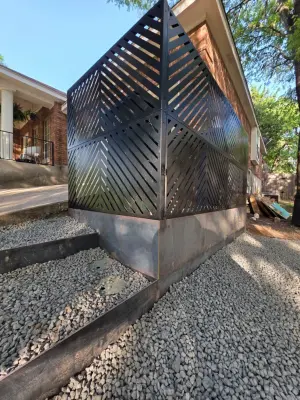Metal Fabrication — Stone & Concrete Installation project by BioScapes LLC