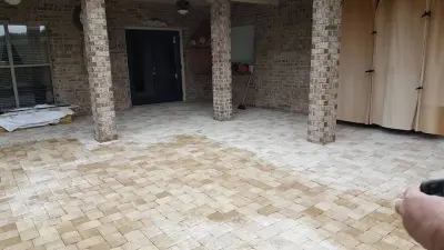 Personalized Backyard — Stone & Concrete Installation project by Stepping On Stones