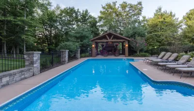 Poolside Pavilion — Landscape Construction project by The Ohio Valley Group, INC. in Chagrin Falls