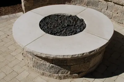 Gas-Fueled Fire Pits — Stone & Concrete Installation project by Strictly Stone, Inc. - Live Outdoors