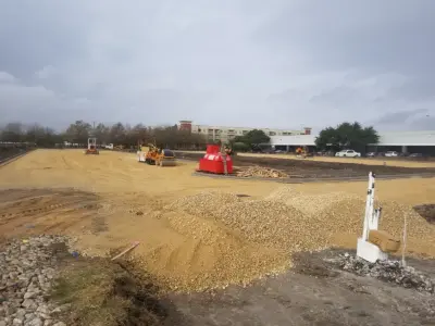 Retention-Integrated New Parking Facilities — Stone & Concrete Installation project by Concrete Eurway
