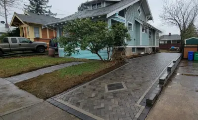Beaverton OR Paver Driveway Installation — Stone & Concrete Installation project by Western Paver Design & Construction