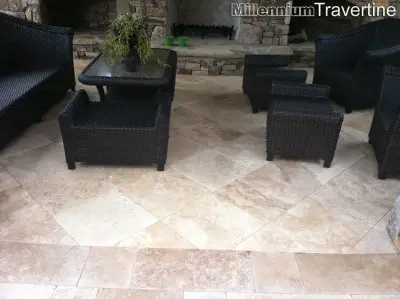Millennium Travertine - Stone & Concrete Installation in Austin, TX