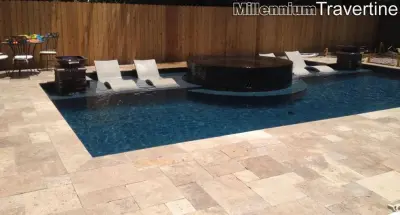 Millennium Travertine - Stone & Concrete Installation in Austin, TX