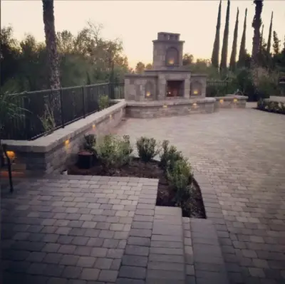 Custom Hardscape and Fireplace Solutions of Orange County — Stone & Concrete Installation project by Integrated Paver Systems