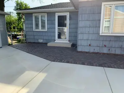 Brick Paver Driveway for the Town Hall — Stone & Concrete Installation project by LCA Landscaping & Stonework