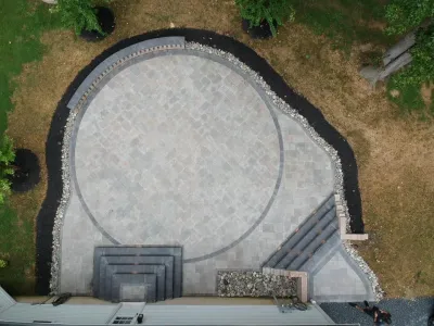 Circular Patio — Landscape Construction project by The Outdoor Living Company in Indian Head
