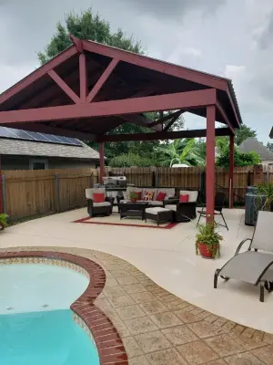 Shade Structures — Stone & Concrete Installation project by Mudbug Pavers & Construction