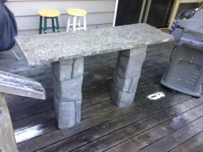 Basic Outdoor Bar — Stone & Concrete Installation project by Concrete Artisans, LLC
