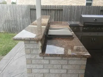 Alfresco Cooking Space — Stone & Concrete Installation project by JL Masonry