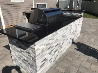 Alfresco Cooking Area/Grill — Stone & Concrete Installation project by Five Star Contractors