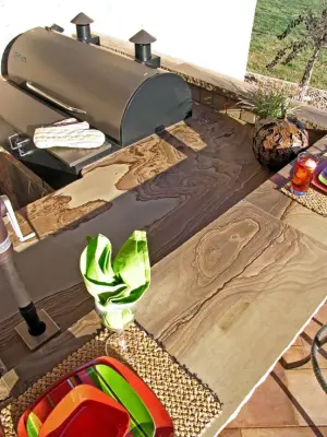 Campbell Residence Outdoor Kitchen — Stone & Concrete Installation project by Semco Stone