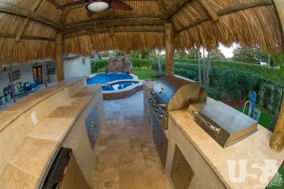 Alfresco Cooking Space — Stone & Concrete Installation project by USA Marble LLC