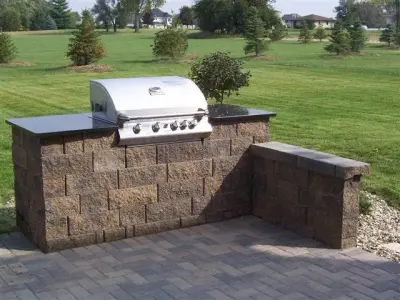 Allan Block Retaining Wall and Patio Wall Systems - Stone & Concrete Installation in Bloomington, IL