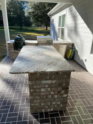 Alfresco Cooking Areas — Stone & Concrete Installation project by NeSmith Landscapes