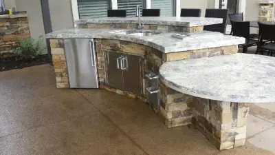 Exterior Cooking Spaces — Stone & Concrete Installation project by Nature's Touch