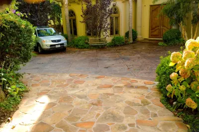 Palisades Pacific Stamped Overlay — Stone & Concrete Installation project by Modern Concrete Surfaces