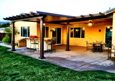 Outdoor Shade Structure — Stone & Concrete Installation project by Outdoor Creations