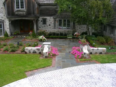 Front Entrance — Landscape Construction project by The Secret Garden