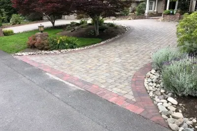 Aguiar Pavers Driveway Installation — Stone & Concrete Installation project by Aguiar Pavers LLC