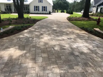 Paved Driveway — Stone & Concrete Installation project by NeSmith Landscapes