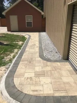 Paved Pathway — Stone & Concrete Installation project by Mudbug Pavers & Construction