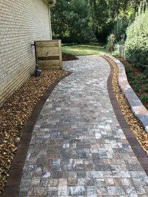 Paved Pathway — Stone & Concrete Installation project by NeSmith Landscapes