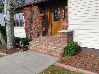 Paver Brick Entrance — Stone & Concrete Installation project by John Carter Custom Masonry LLC
