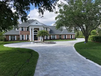 Pebble Stream — Stone & Concrete Installation project by Salt Run Outdoor