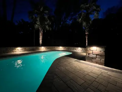 Deck Renovation for Pool — Stone & Concrete Installation project by NeSmith Landscapes