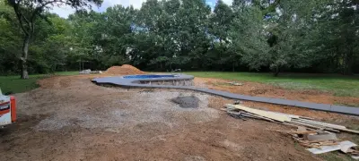 Sidewalk with Pool Deck — Stone & Concrete Installation project by The Concrete Gentlemen, LLC