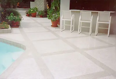 Swimming Pool Patios — Stone & Concrete Installation project by Rockford Stamped Concrete