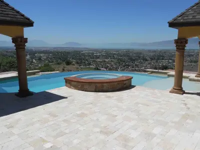 Swimming Area Patios — Stone & Concrete Installation project by JNR Concrete LLC