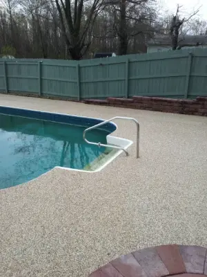 SWIMMING AREA DECKS — Stone & Concrete Installation project by Pebblestone Floors Concrete Resurfacing