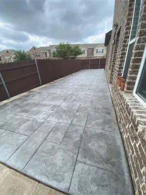 Imprinted Patio — Stone & Concrete Installation project by Crest Concrete