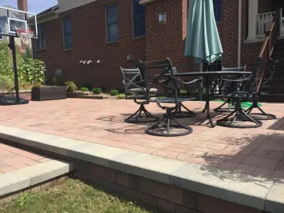 Multi-Level Raised Patio — Stone & Concrete Installation project by Twin Oaks Landscape, Inc.