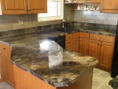 Unique Metallic Epoxy Surfaces — Stone & Concrete Installation project by Custom Concrete Design