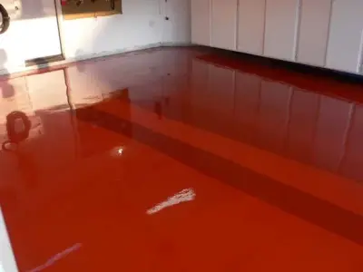 Crimson Epoxy Garage — Stone & Concrete Installation project by JADE Epoxy Flooring Company