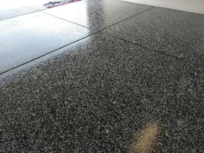 Home Epoxy-Chip Garage Flooring — Stone & Concrete Installation project by Bulletproof
