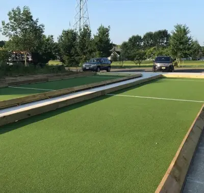 Tailored Shuffleboard — Stone & Concrete Installation project by Rusling Paving & Concrete
