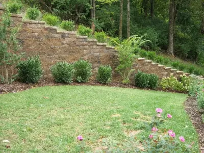 Wall Retention Systems — Stone & Concrete Installation project by Titan Landscaping & Hardscapes