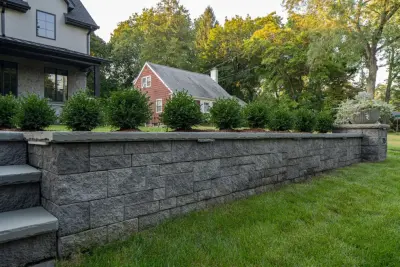 Rodney Place Entrance Driveway — Stone & Concrete Installation project by Cambridge Pavingstones With ArmorTec
