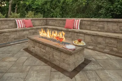 Sandstone Fusion Dream Terrace — Stone & Concrete Installation project by Cambridge Pavingstones With ArmorTec
