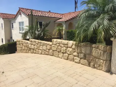 Sandstone support wall — Stone & Concrete Installation project by Mcarthur Masonry