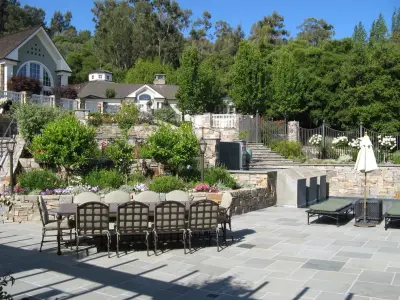 Saratoga Residence — Stone & Concrete Installation project by William Young Masonry, Inc.