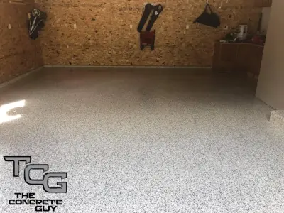 Garage Floor Coating Transformation: Before and After — Stone & Concrete Installation project by The Concrete Guy By Matthew Hage