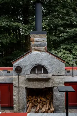 Outdoor Kitchen with Added Pizza Oven — Architectural & Building Design Services project by Housatonic Architectural Services, LLC (closed)
